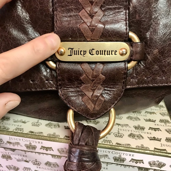Juicy Couture vintage leather bag boho hobo - Picture 10 of 12